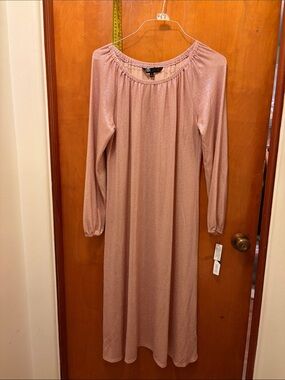 LuLaRoe Shimmery Rose Pink Maxi Dress